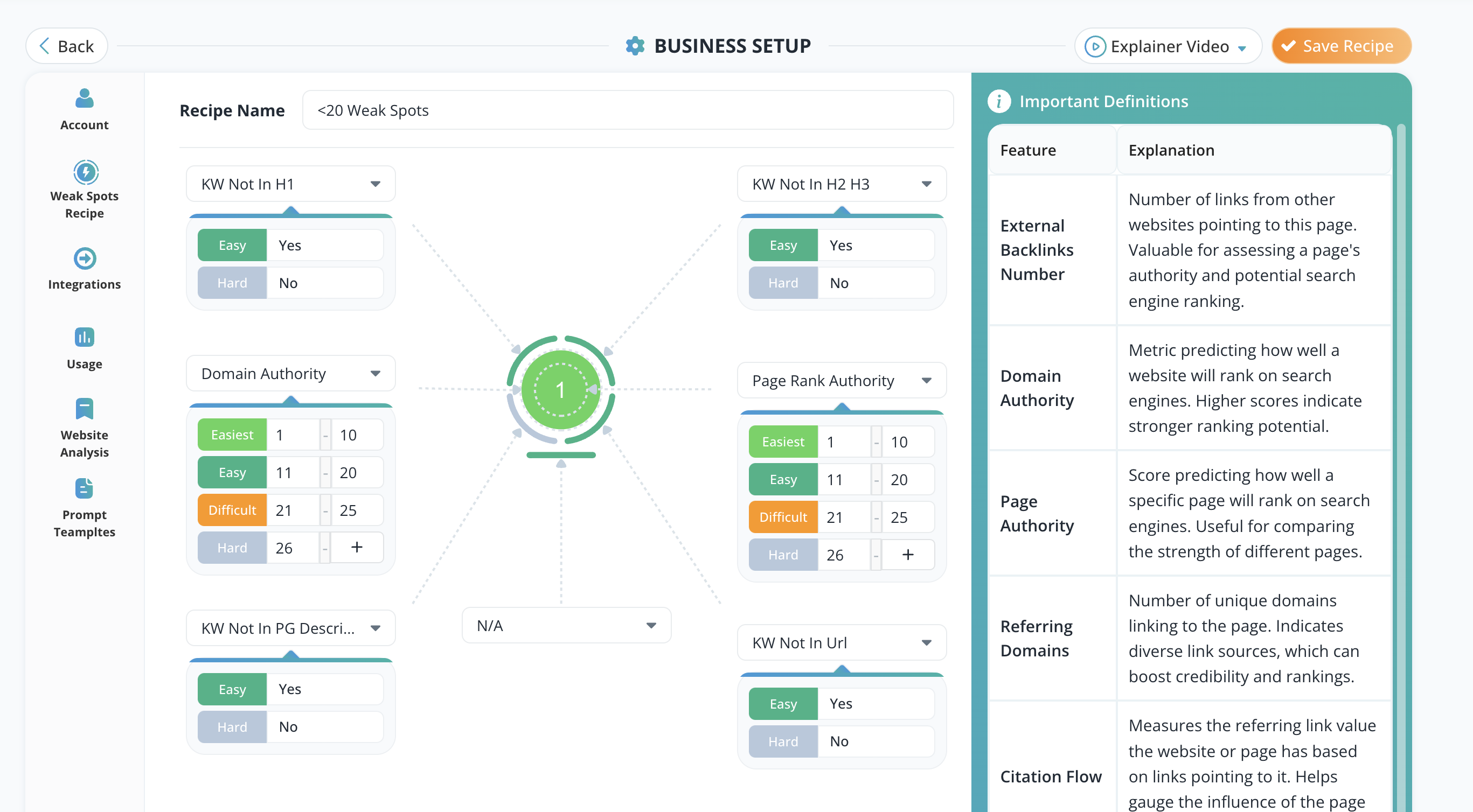 screenshot of Keyword Finder